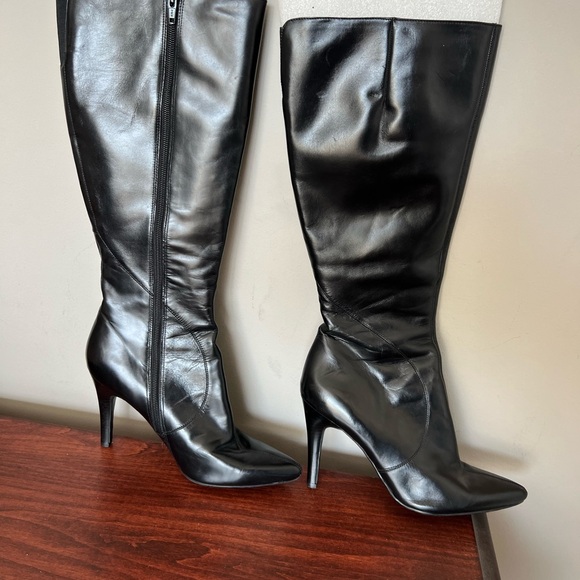 Nine West Pointed toe knee high Gallivant real leather boots 9M - Picture 4 of 6